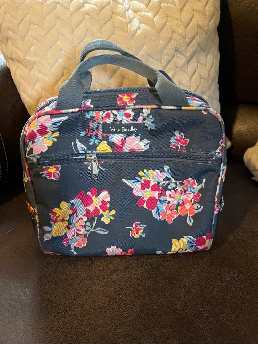 Vera Bradley Floral Tossed Posies Insulated Lunch Tote Office Back to School